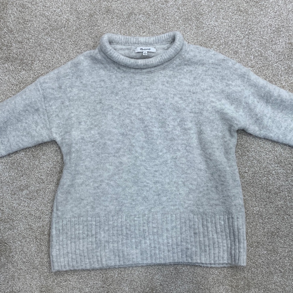 Madewell grey roll neck sweater